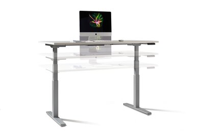 table de bureau avec réglage d'hauteur électrique et pieds carrés