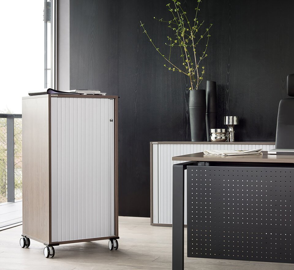 Office trolley in a modern office.