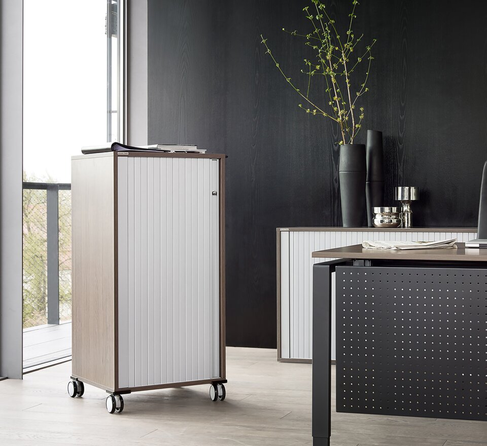 Office trolley in a modern office.