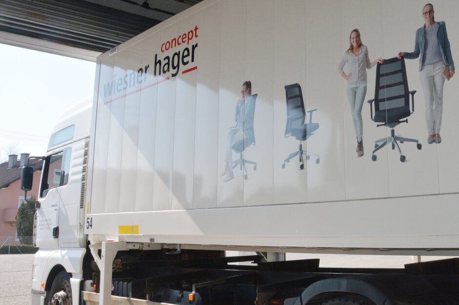 LKW Wiesner-Hager Weiße Wiesner-Hager LKW Anhänger.