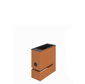 oranje plug-in box met opbergruimte en contactdozen