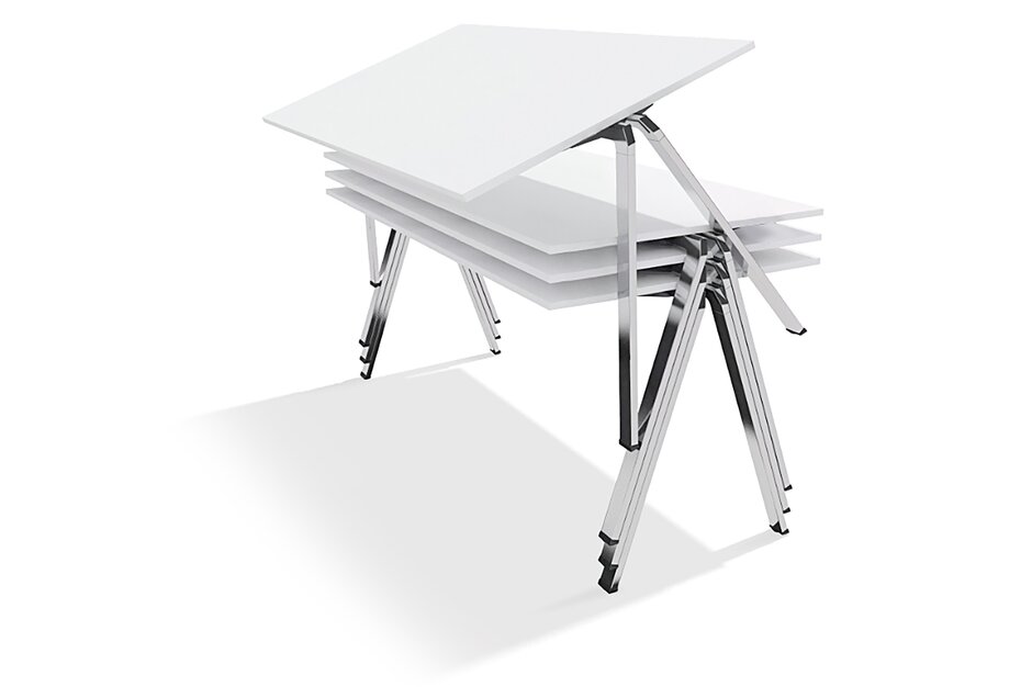 pile de tables blanches