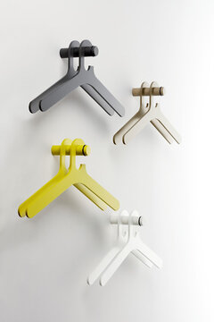 Coat hanger in different colours.