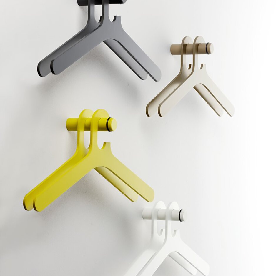 Coat hanger in different colours.