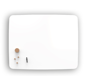 Whiteboard with magnets.