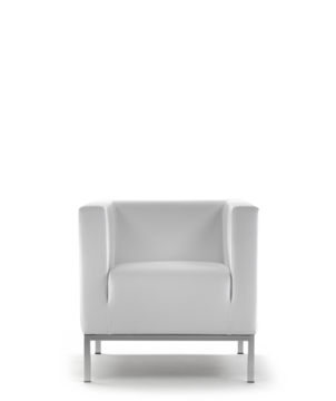 White armchair.