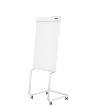 Weißes Flipchart.