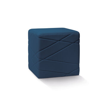 cube de siège bleu foncé pour le bureau