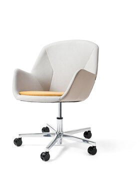 pulse siège de conférence chaise de conférence sur roues couleur blanc