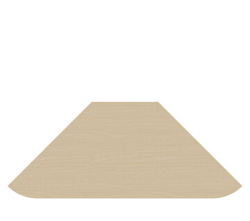 Trapezoidal top radius on long edge.