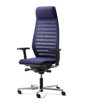 wh12 Bürostuhl Drehstuhl mit Nackenstütze Ergo-Balance und Multifunktions-Armlehnen
