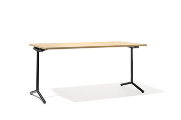 Folding table with T-leg base.