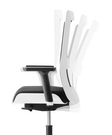 Synchro-mechanism of a swivel chair.