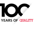 100 ans de qualité Logo anniversaire Wiesner-Hager noir et rouge