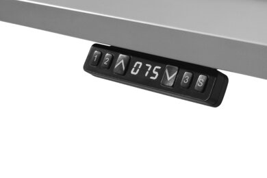 Hand switch for electrically height adjustable tables.