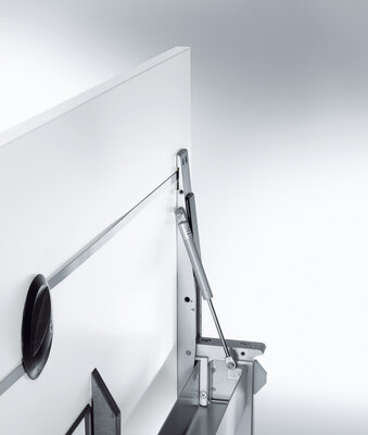 Gasfeder des Tischsystems im Detail