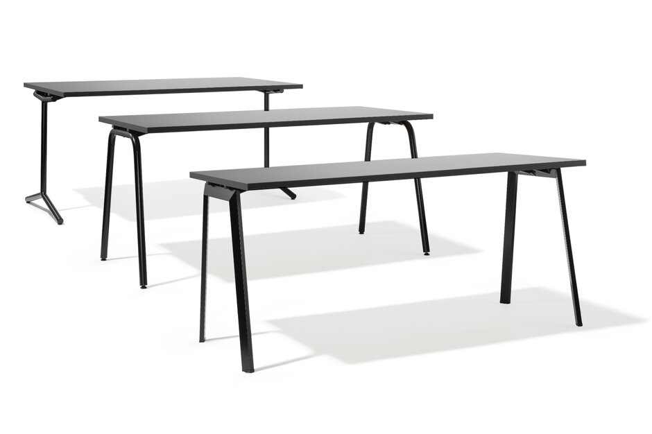 Three frame types of a folding table.
