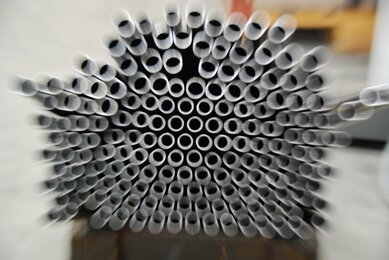 Detailed view of metal rods.