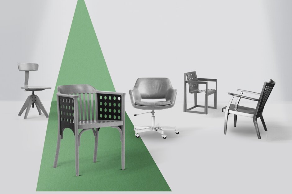 Geschiedenis van Wiesner-Hager Diverse stoelen uit de historie van Wiesner-Hager