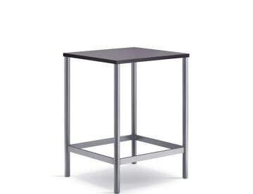 table carrée avec cadre métallique