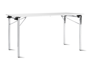Gray folding table.