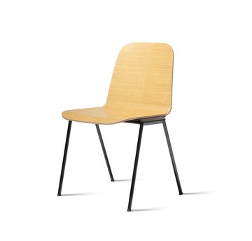 Wooden chair without armrest