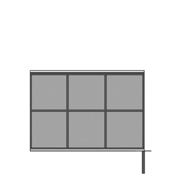 middelste aanbouw lockermodule met 3x2 deuren