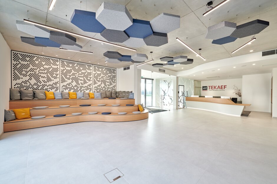 Reception area of a company.