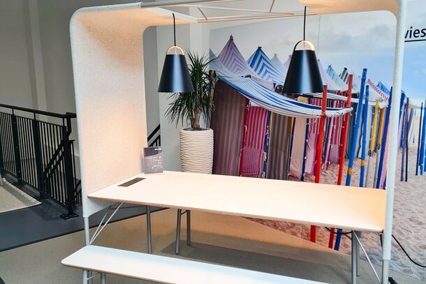 Clerkenwell Design Week Meeting point in an office.