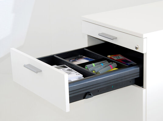 conteneur pour bureau avec tiroir ouvert