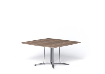 Curved square table.