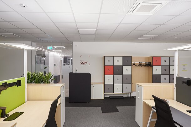 espace de bureau avec casier | © Metcon