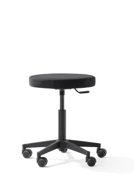 paro_2 tabouret un tabouret noir sur roulettes