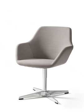 Conference chair with four-star swivel base.