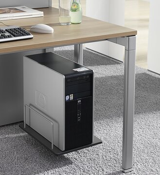 support pour pc monté au dessous d'une table