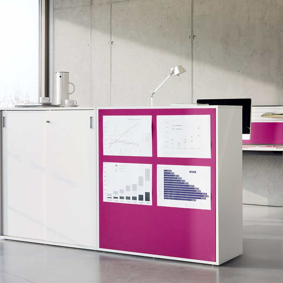 Cabinet in a light office.